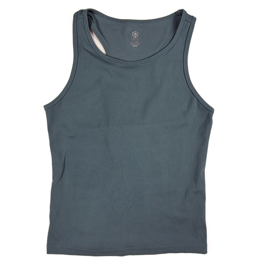 Gaiam‎ Active Teal Round Neck Racerback Yoga Tank Top Women's Size Medium